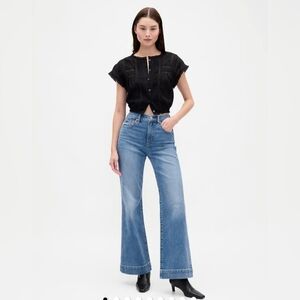 Classic High-Rise Wide Leg Jeans - Blue Petite 29